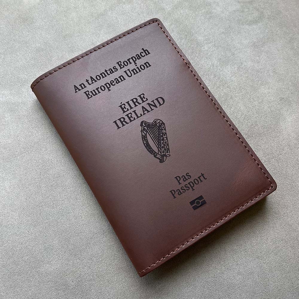 Phone Cases Ireland - Custodia per passaporto irlandese in pelle